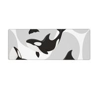GRatka Killer Whale Pattern Fish Pattern,Mouse Pad Large Desk Pad Computer Keyboard Mouse Mat With Non Slip Rubber Base 30 x 80 cm