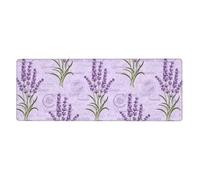 GRatka Lavender Stamp,Mouse Pad Large Desk Pad Computer Keyboard Mouse Mat With Non Slip Rubber Base 30 x 80 cm