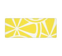 GRatka Lemon Slice Yellow,Mouse Pad Large Desk Pad Computer Keyboard Mouse Mat With Non Slip Rubber Base 30 x 80 cm