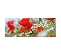 GRatka Meadow And Daisy Flowers,Mouse Pad Large Desk Pad Computer Keyboard Mouse Mat With Non Slip Rubber Base 30 x 80 cm