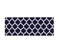 GRatka Modern Navy Blue Moroccan Geometric,Mouse Pad Large Desk Pad Computer Keyboard Mouse Mat With Non Slip Rubber Base 30 x 80 cm