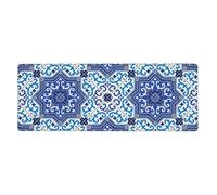 GRatka Moroccan Portuguese Style Classic Tiles,Mouse Pad Large Desk Pad Computer Keyboard Mouse Mat With Non Slip Rubber Base 30 x 80 cm