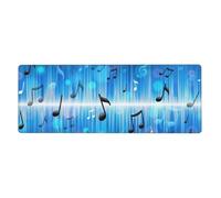 GRatka Music Notes With Clef,Mouse Pad Large Desk Pad Computer Keyboard Mouse Mat With Non Slip Rubber Base 30 x 80 cm
