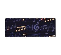GRatka Music-Seamless-Pattern,Mouse Pad Large Desk Pad Computer Keyboard Mouse Mat With Non Slip Rubber Base 30 x 80 cm