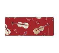 GRatka Music Violin Red Note,Mouse Pad Large Desk Pad Computer Keyboard Mouse Mat With Non Slip Rubber Base 30 x 80 cm