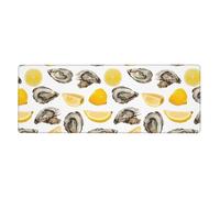 GRatka Oysters And Tangerines,Mouse Pad Large Desk Pad Computer Keyboard Mouse Mat With Non Slip Rubber Base 30 x 80 cm