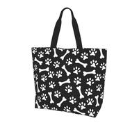 GrAtka Paw Print,Reusable Grocery Bags Tote Bags Large Capacity Shoulder bag
