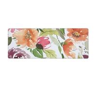 GRatka Peach Peony,Mouse Pad Large Desk Pad Computer Keyboard Mouse Mat With Non Slip Rubber Base 30 x 80 cm