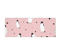 GRatka Penguins Stars Sea Bird,Mouse Pad Large Desk Pad Computer Keyboard Mouse Mat With Non Slip Rubber Base 30 x 80 cm