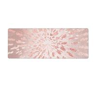 GRatka Pink Rose Gold Blush Gold Strokes Stripes Shine,Mouse Pad Large Desk Pad Computer Keyboard Mouse Mat With Non Slip Rubber Base 30 x 80 cm