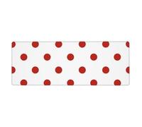GRatka Polka Dots Polkadots Red Dot,Mouse Pad Large Desk Pad Computer Keyboard Mouse Mat With Non Slip Rubber Base 30 x 80 cm