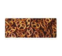 GRatka Pretzels Bread Pattern,Mouse Pad Large Desk Pad Computer Keyboard Mouse Mat With Non Slip Rubber Base 30 x 80 cm