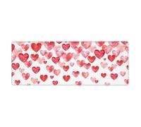 GRatka Print Falling Red Hearts,Mouse Pad Large Desk Pad Computer Keyboard Mouse Mat With Non Slip Rubber Base 30 x 80 cm