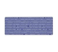 GRatka Programmer Binary Computer Code Purple,Mouse Pad Large Desk Pad Computer Keyboard Mouse Mat With Non Slip Rubber Base 30 x 80 cm