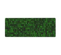 GRatka Programmer Green Decimal Computer Code,Mouse Pad Large Desk Pad Computer Keyboard Mouse Mat With Non Slip Rubber Base 30 x 80 cm