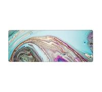 GRatka Rainbow Agate Geode Rock,Mouse Pad Large Desk Pad Computer Keyboard Mouse Mat With Non Slip Rubber Base 30 x 80 cm