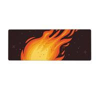 GRatka Red Falling Fireball Flame Pattern,Mouse Pad Large Desk Pad Computer Keyboard Mouse Mat With Non Slip Rubber Base 30 x 80 cm