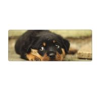 GRatka Rottweiler Dogs Cute Dogs Puppy Pets Small,Mouse Pad Large Desk Pad Computer Keyboard Mouse Mat With Non Slip Rubber Base 30 x 80 cm