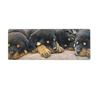 GRatka Rottweiler Sleeping Dogs Pets Puppies Small,Mouse Pad Large Desk Pad Computer Keyboard Mouse Mat With Non Slip Rubber Base 30 x 80 cm