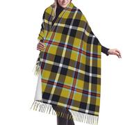 GRatka Scarf,Cornish National Tartan Cooler Yellow, Unisex Fringed Scarf Large Warm Soft Cashmere Feel Shawls Wraps 196x68 cm
