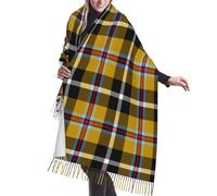 GRatka Scarf,Cornish Tartan, Unisex Fringed Scarf Large Warm Soft Cashmere Feel Shawls Wraps 196x68 cm