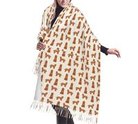 GRatka Scarf,Labradoodle Dog Apricot Labradoodle Apricot Dog Dog, Unisex Fringed Scarf Large Warm Soft Cashmere Feel Shawls Wraps 196x68 cm