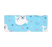 GRatka Seal And Walrus Pattern,Mouse Pad Large Desk Pad Computer Keyboard Mouse Mat With Non Slip Rubber Base 30 x 80 cm