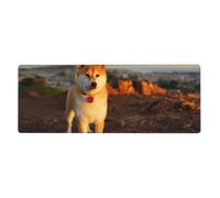 GRatka Shiba Inu Pets Dogs Sunset Bokeh Shiba Inu,Mouse Pad Large Desk Pad Computer Keyboard Mouse Mat With Non Slip Rubber Base 30 x 80 cm