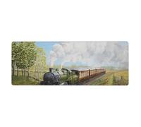 GRatka Steam Train And Railway,Mouse Pad Large Desk Pad Computer Keyboard Mouse Mat With Non Slip Rubber Base 30 x 80 cm