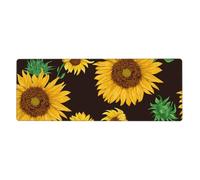 GRatka Summer Sunflower Floral Pattern,Mouse Pad Large Desk Pad Computer Keyboard Mouse Mat With Non Slip Rubber Base 30 x 80 cm