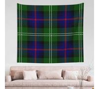 GRatka Tapestry, Clan Sutherland Scottish Tartan Plaid Wall Tapestry Durable Wall Decoration Tapestry For Living Room Bedroom152X130 CM