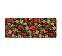 GRatka Traditional Russian Cranberry,Mouse Pad Large Desk Pad Computer Keyboard Mouse Mat With Non Slip Rubber Base 30 x 80 cm
