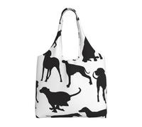 GRatka Weimaraner Dog Sketch,Reusable Tote Bags Grocery Bags Large Capacity Canvas Shopping Shoulder bag
