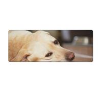 GRatka Yellow Labrador Retriever Print,Mouse Pad Large Desk Pad Computer Keyboard Mouse Mat With Non Slip Rubber Base 30 x 80 cm