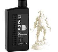 GratKit 8K Rigid Resin, 3D Printer 405nm UV-Curing Photopolymer Resin, High Precision Low Odor, 1000g, White