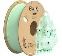 Gratkit Matte PLA Filament, 3D Printer Filament 1.75mm, +/-0.03mm, Cardboard Spool 1kg/2.2lbs, PLA Matte Macaron Light Green