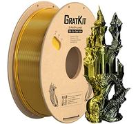 Gratkit Silk Dual-Color PLA Filament,Coextrusion 3D Printer Filament 1.75mm