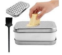 Grattugia per Cucina - 2.76 pocon Spazzola Pulente Acciaio Manuale,Grattugia per Verdure con Contenitore - Per frutta patate preparazione pasti casa ristorante campeggio BBQ picnic