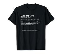 Gratuity Definition - Anti Tipping Tip Text (White) Value Graphic T-Shirt, Men, Black, XL