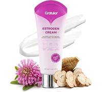 Gratulor Menopause-Relieving Estrogen Cream for Women - Natural Bioidentical Estrogen Cream with Wild Yam to balance hormones, relieve hot flashes and support menopause;