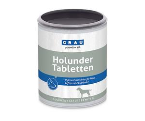 GRAU Original Elderberry Tablets for the Pigmentation of Hairless Skin, Pack of 1 (1 x 500 Tablets), Feed Supplement for Dogs