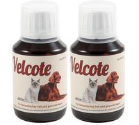 GRAU - the original - Velcote, cold-pressed oil with important Omega 3 and Omega -6 fatty acids to support coat change, pack of 2 (1 x 100 ml), supplementary food for dogs and cats