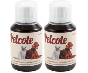 GRAU - the original - Velcote, cold-pressed oil with important Omega 3 and Omega -6 fatty acids to support coat change, pack of 2 (1 x 100 ml), supplementary food for dogs and cats