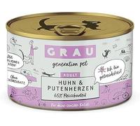 GRAU - the original - Wet food for cats - Chicken & turkey hearts (1 x 200 g)