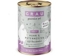 GRAU - the original - Wet food for cats - Chicken & turkey hearts (1 x 400 g)
