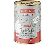 GRAU - the original - Wet food for cats - Chicken with carrot & catnip (1 x 400 g)