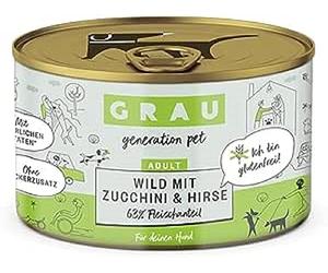 GRAU - the original - Wet food for dogs - Game with courgette & millet (1 x 200 g)