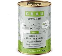 GRAU - the original - Wet food for dogs - Game with courgette & millet (1 x 400 g)
