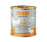 GRAU - the original - Wet food for dogs - Poultry with parsnip and broccoli (1 x 800 g)