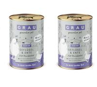 GRAU - the original - Wet food for dogs - Senior - Poultry and duck (1 x 400 g) (Pack of 2)